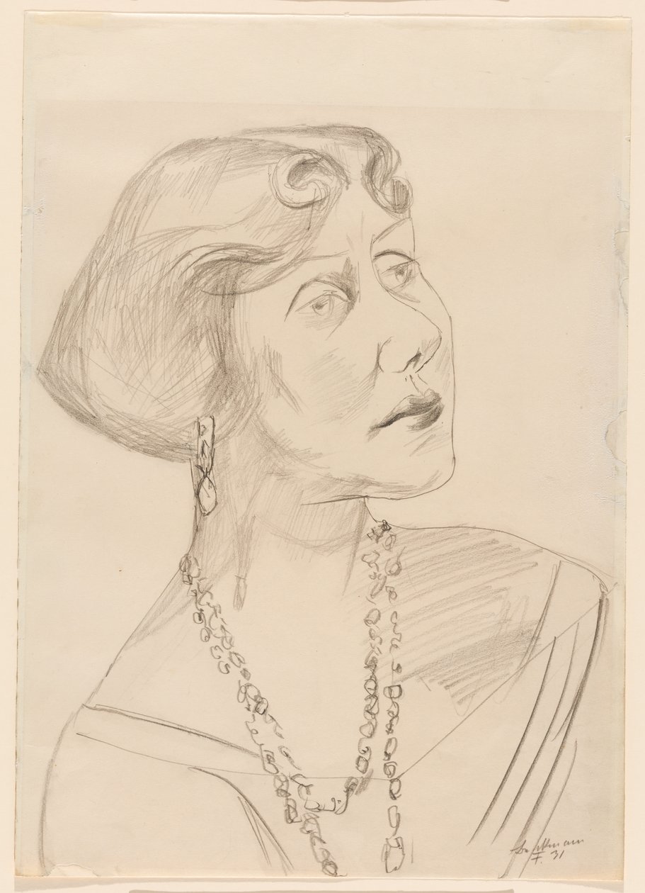 Portret van Lilly von Schnitzler door Max Beckmann