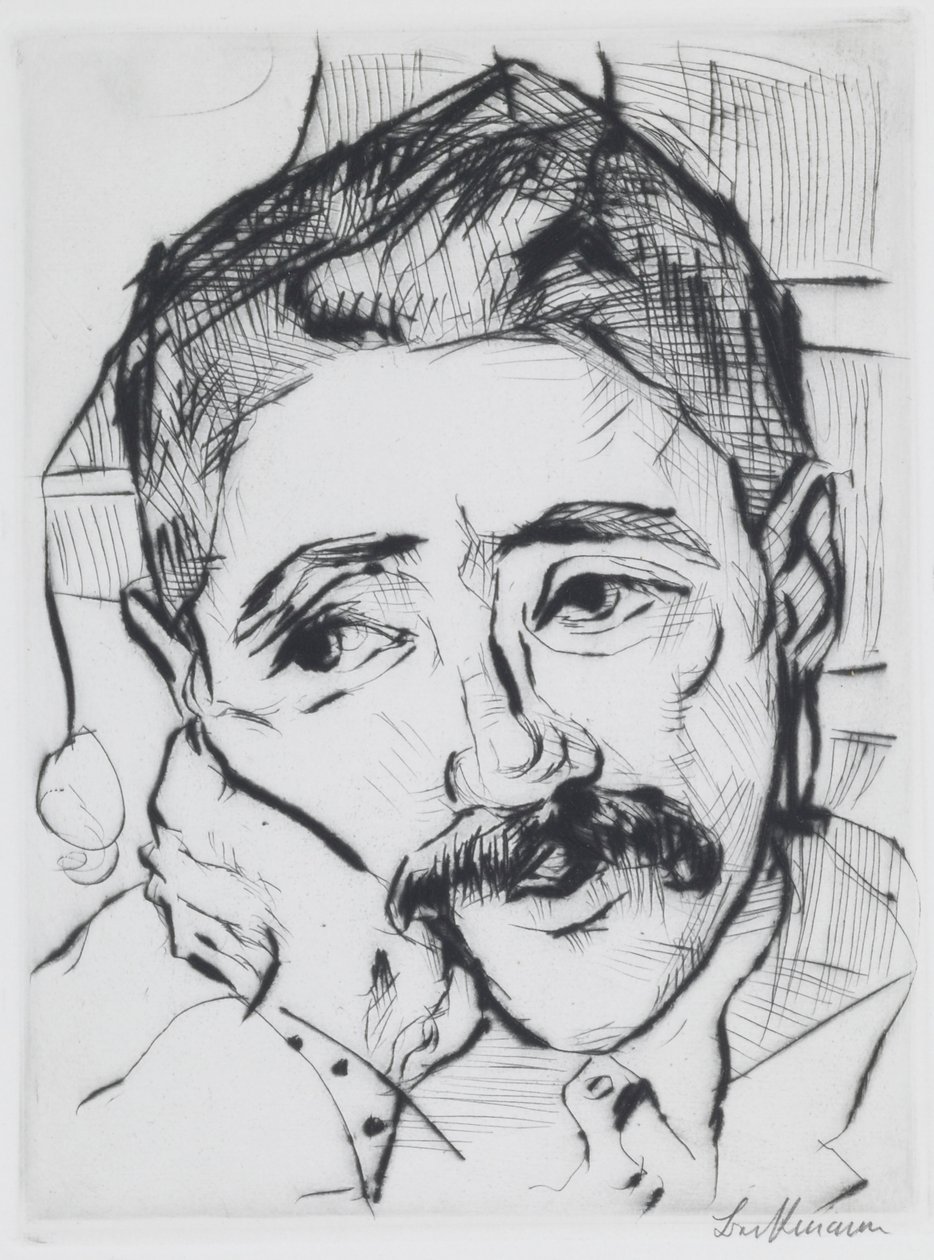 Portret van Walter Carl door Max Beckmann