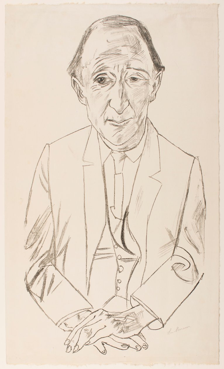 Portret van de componist Frederik Delius door Max Beckmann