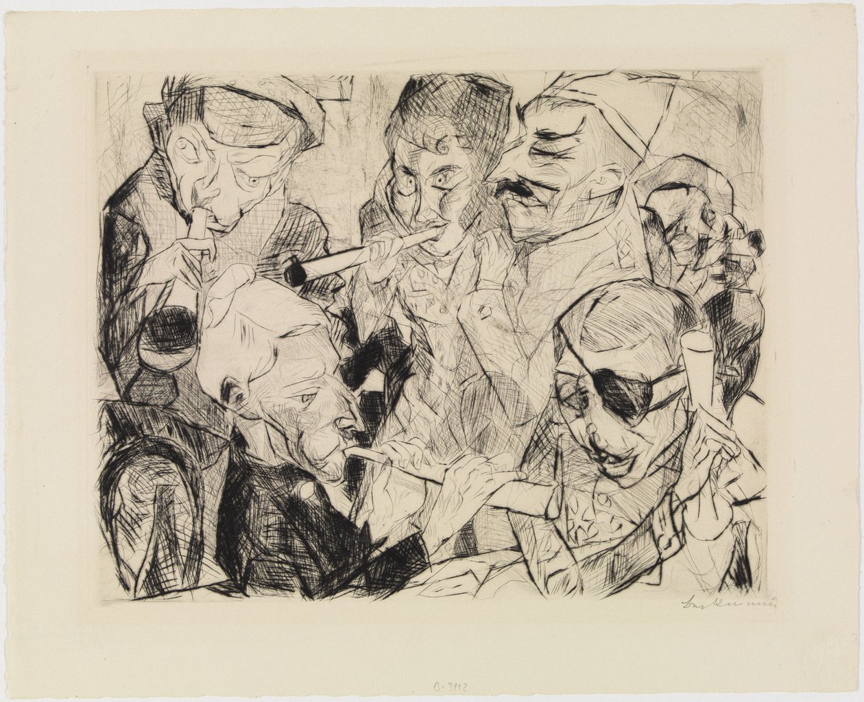 Gelukkig Nieuwjaar 1917 door Max Beckmann