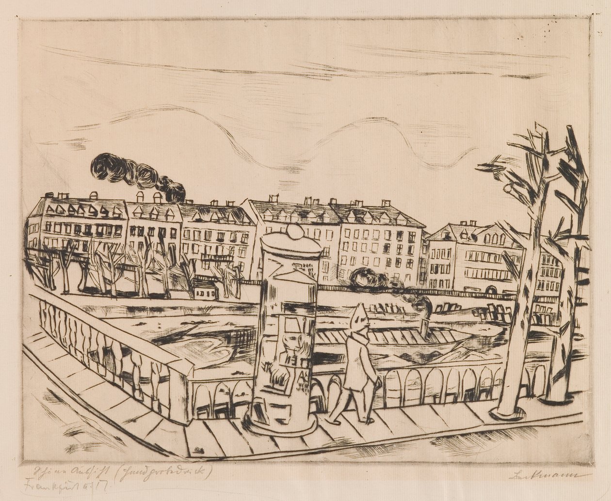 Schöne Aussicht (Winterlandschap) door Max Beckmann