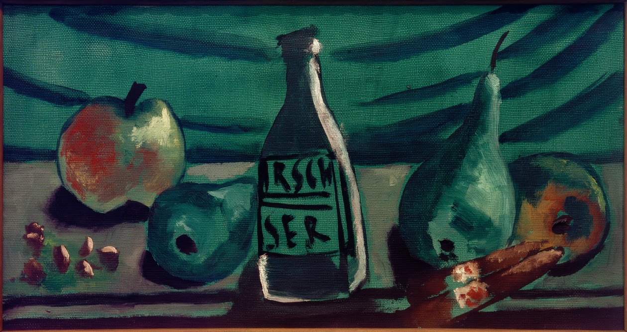 Stilleven met appel en peer door Max Beckmann