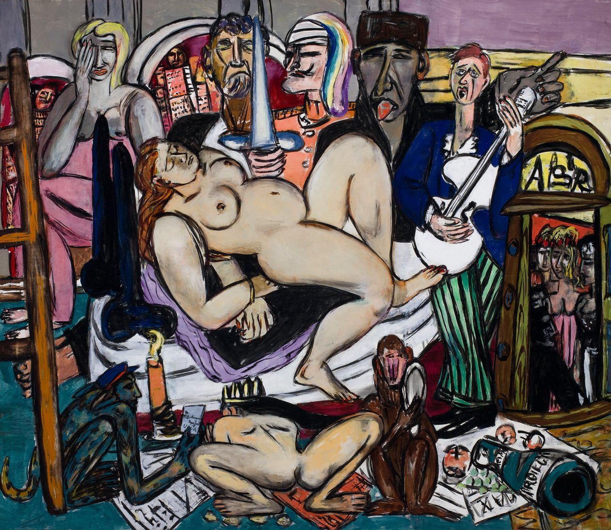 De stad (Stadsnacht) door Max Beckmann