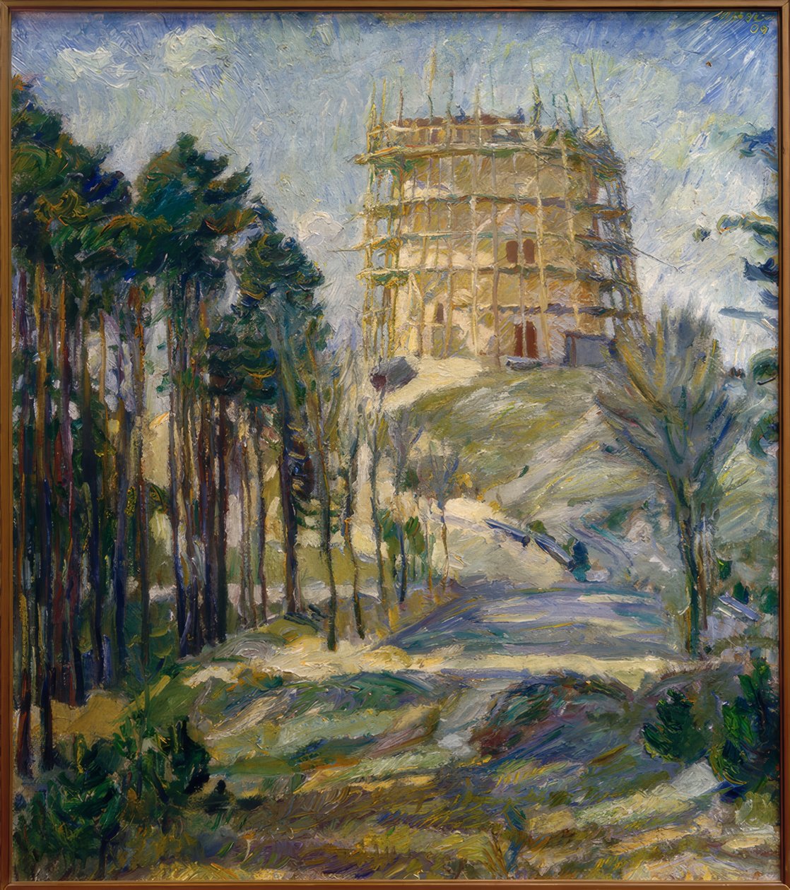 Watertoren in Hermsdorf door Max Beckmann