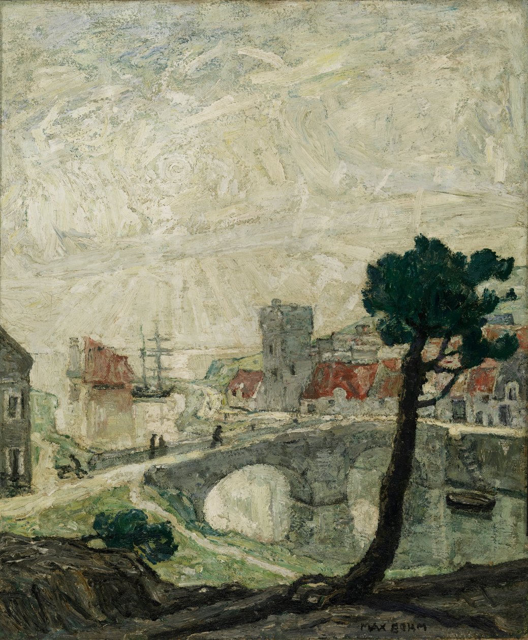 Oude zeehaven, 1921 door Max Bohm