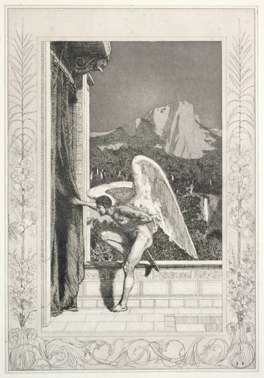 De komst van Amor, plaat 12 uit de serie „Cupido en Psyche: Opus V” door Max Klinger