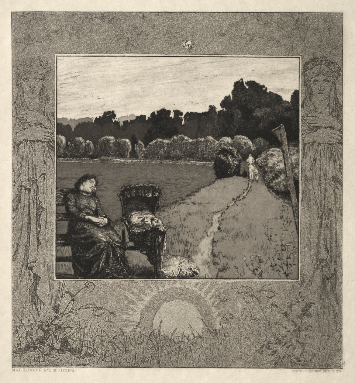 Kind, uit Over de Dood, Deel I, Opus XI, 1889 door Max Klinger