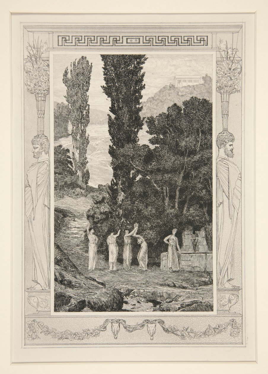 Klassieke figuren (Psyche Zwervend) door Max Klinger