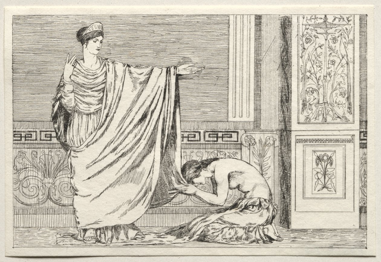 Cupido en Psyche: Psyche en Juno door Max Klinger
