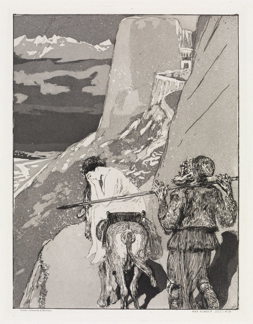 Gevangen (Tent, opus XIV, deel 1, nr. 22) door Max Klinger