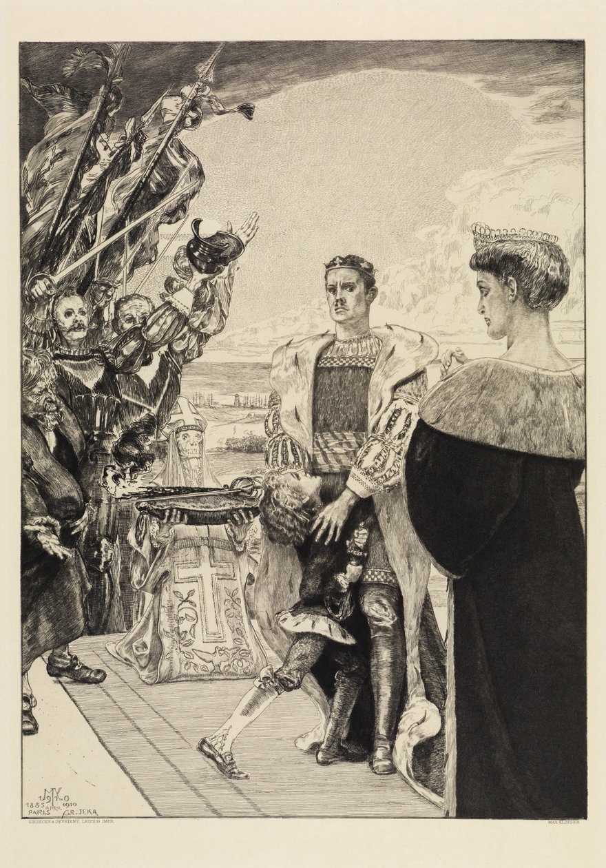 Heerser (Over de dood, tweede deel, Opus XI, blad 2) door Max Klinger