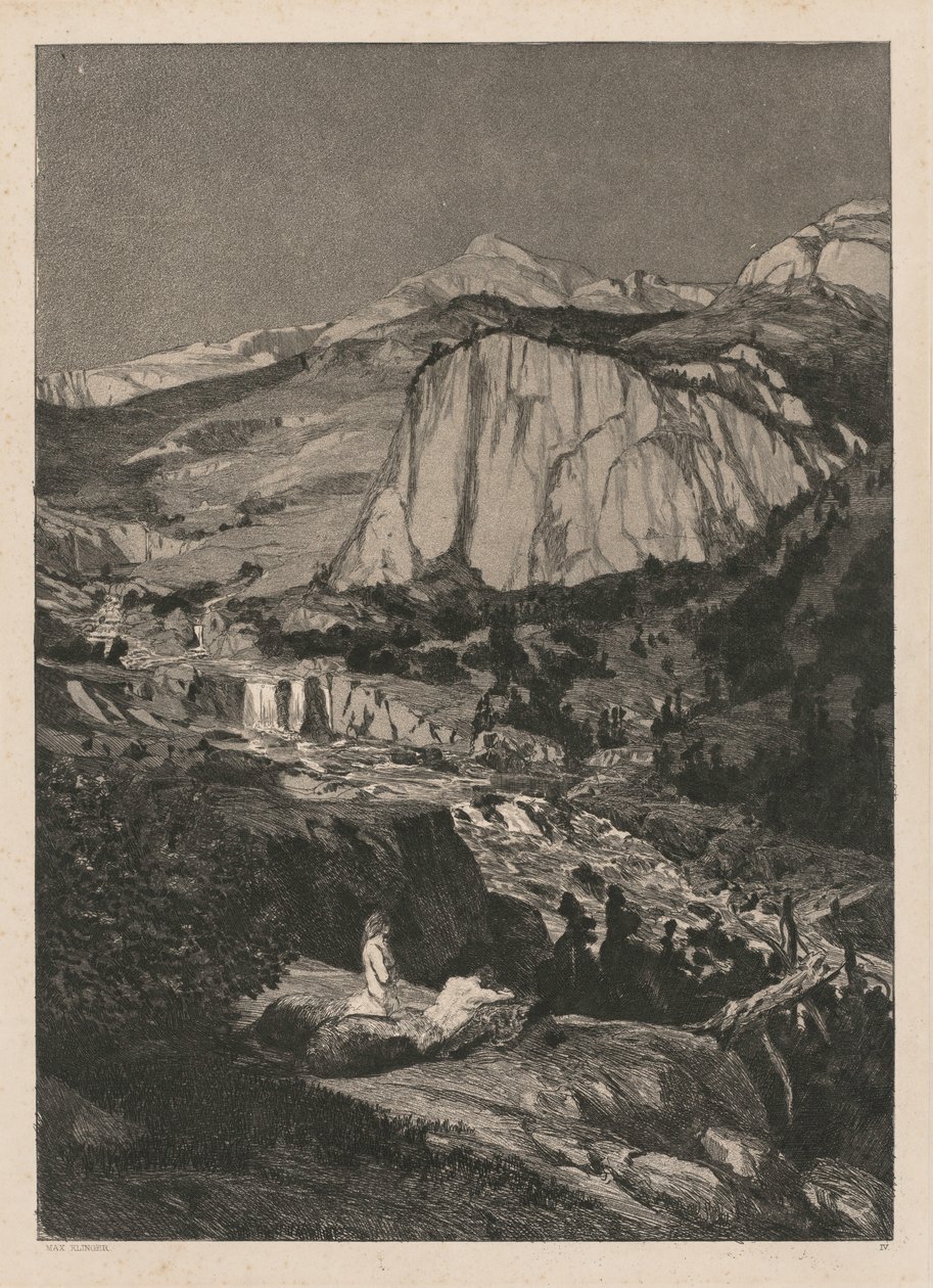 Intermezzo: Nacht bij maanlicht Opus IV, 5, 1881 door Max Klinger