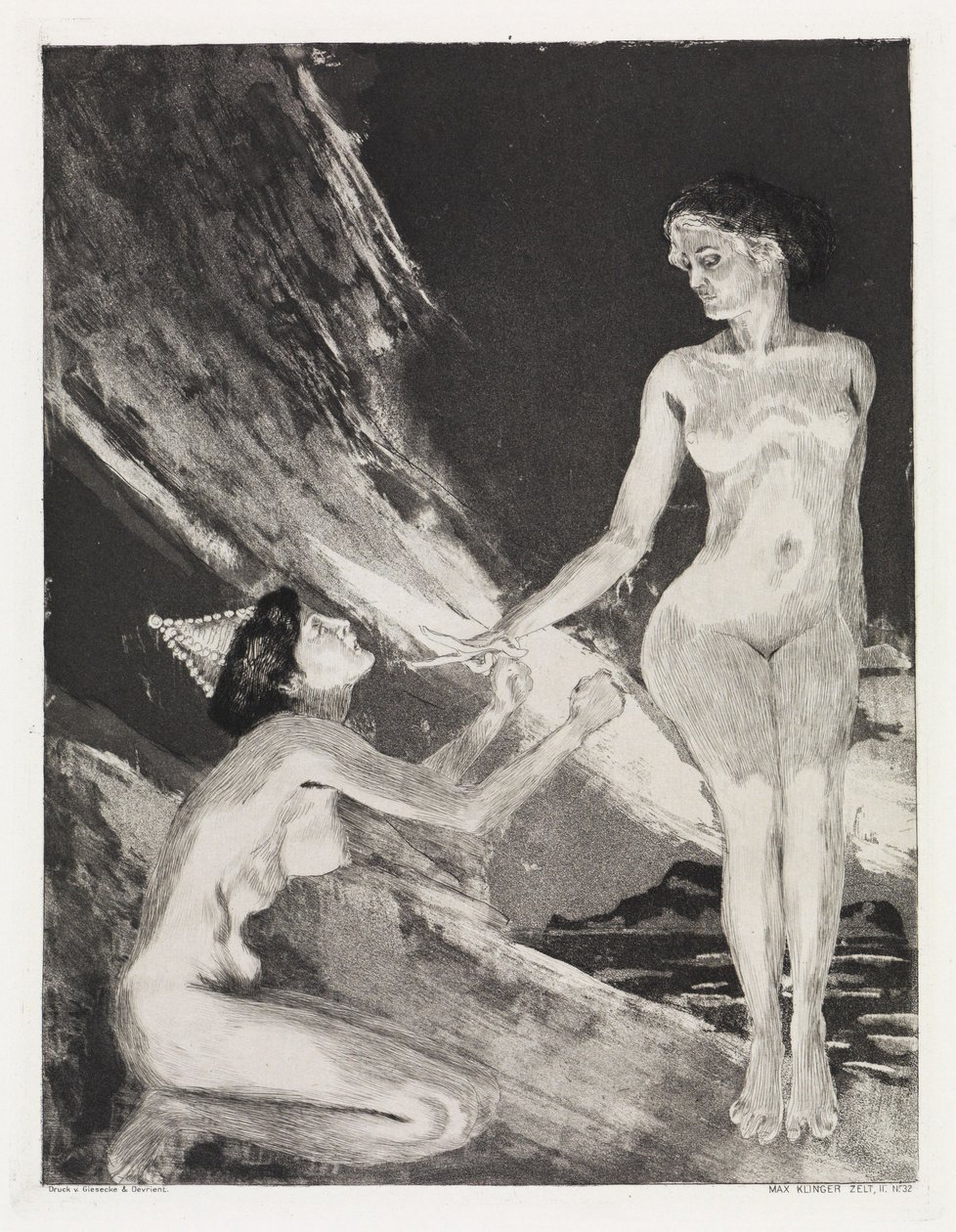 Koningin en godin (Tent, Opus XIV, deel 2, nr. 32) door Max Klinger