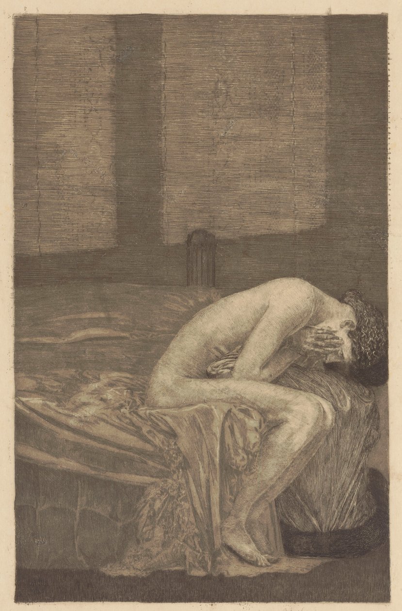 Minnend paar in de kamer, plaat 13; Brahmsfantasie, op. XII door Max Klinger