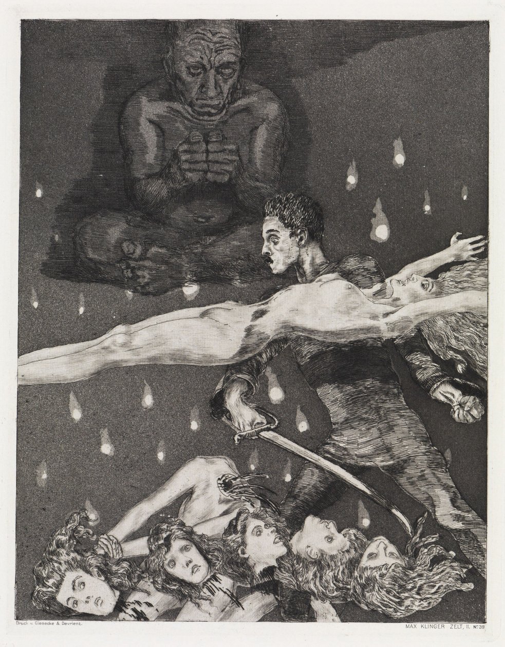 Moord, Tent, opus XIV, deel 2, nr. 39 door Max Klinger