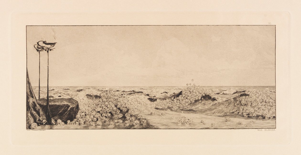 Opus VI, uit Parafrase op het Vinden van een Handschoen, 1881 door Max Klinger