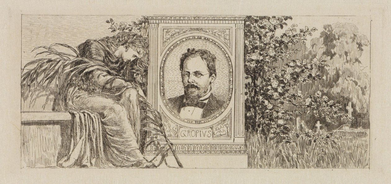Professor Gropius door Max Klinger