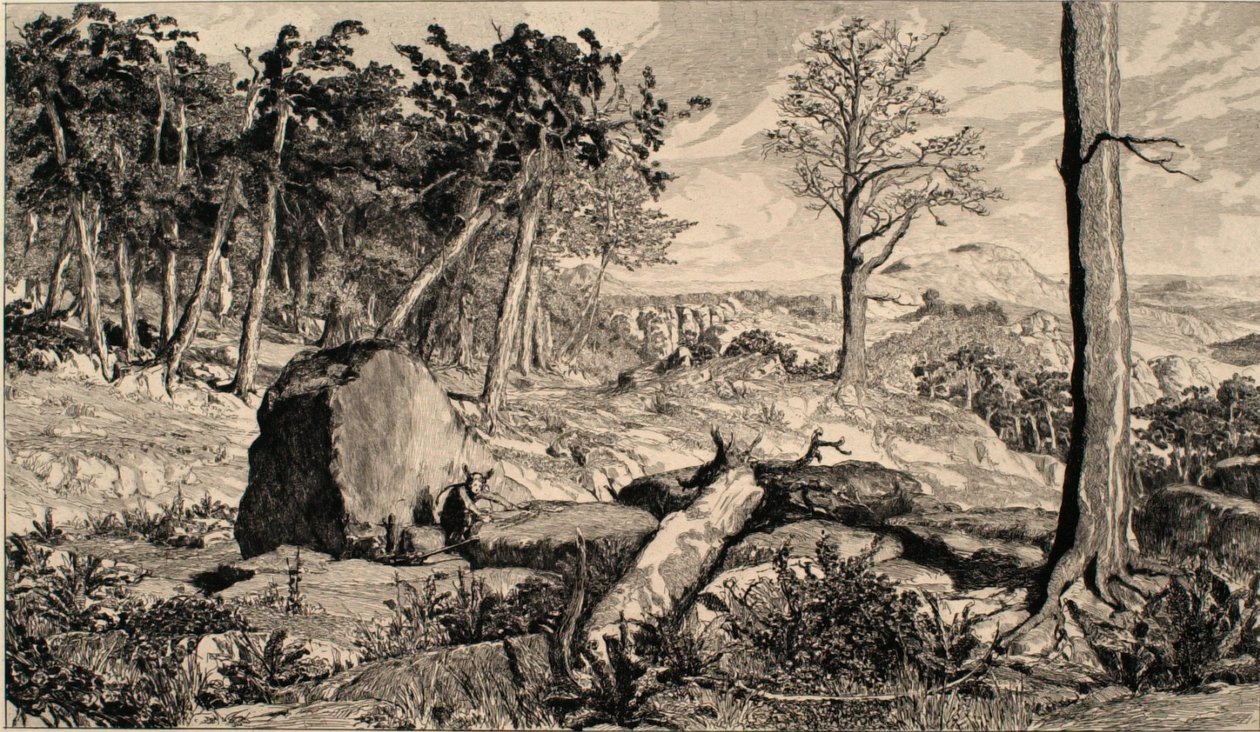 Simplicius in de eenzaamheid van het bos door Max Klinger