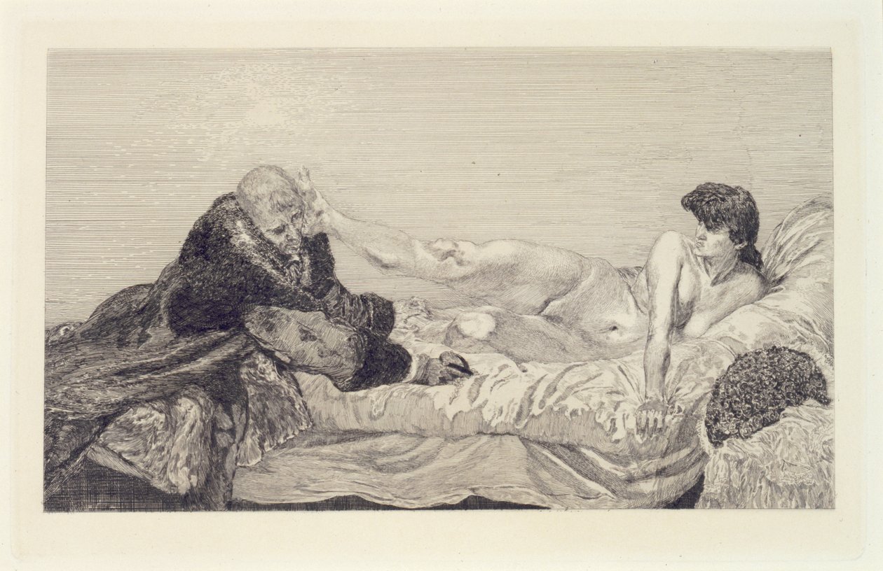 The Proposition, plaat 6 uit de serie „A Life: Opus VIII“ door Max Klinger