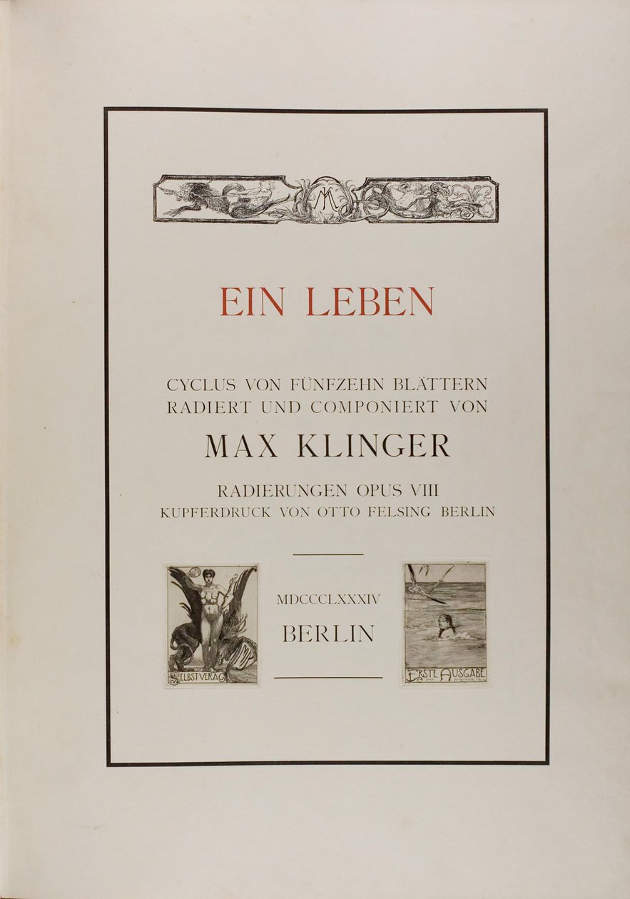 Titelpagina: Een leven door Max Klinger