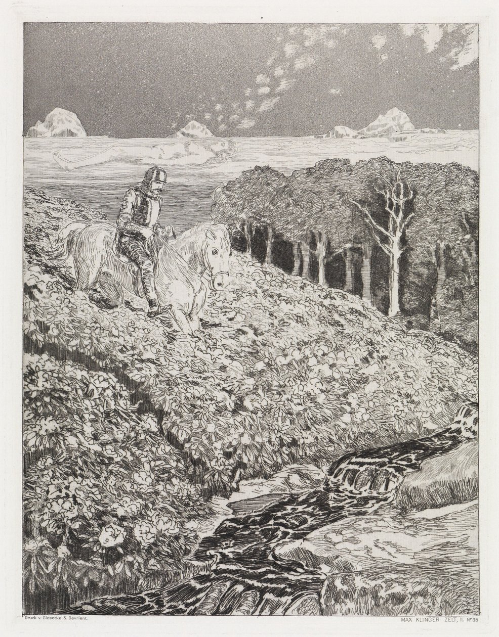 Droomweg (Tent, opus XIV, deel 2, nr. 35) door Max Klinger