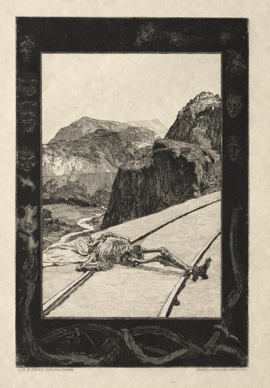 Vom Tode I, Opus II, 1889 Nr. 8 door Max Klinger
