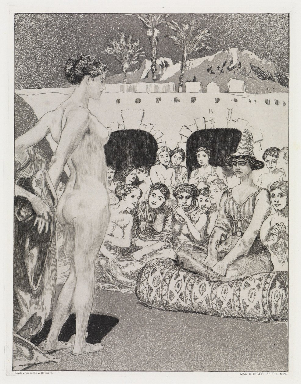 Voor de koningin (Tent, Opus XIV, deel 2, nr. 24) door Max Klinger