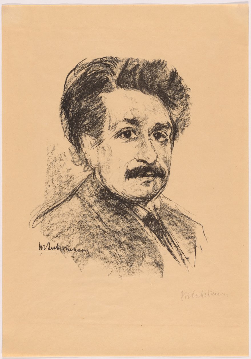 Albert Einstein door Max Liebermann