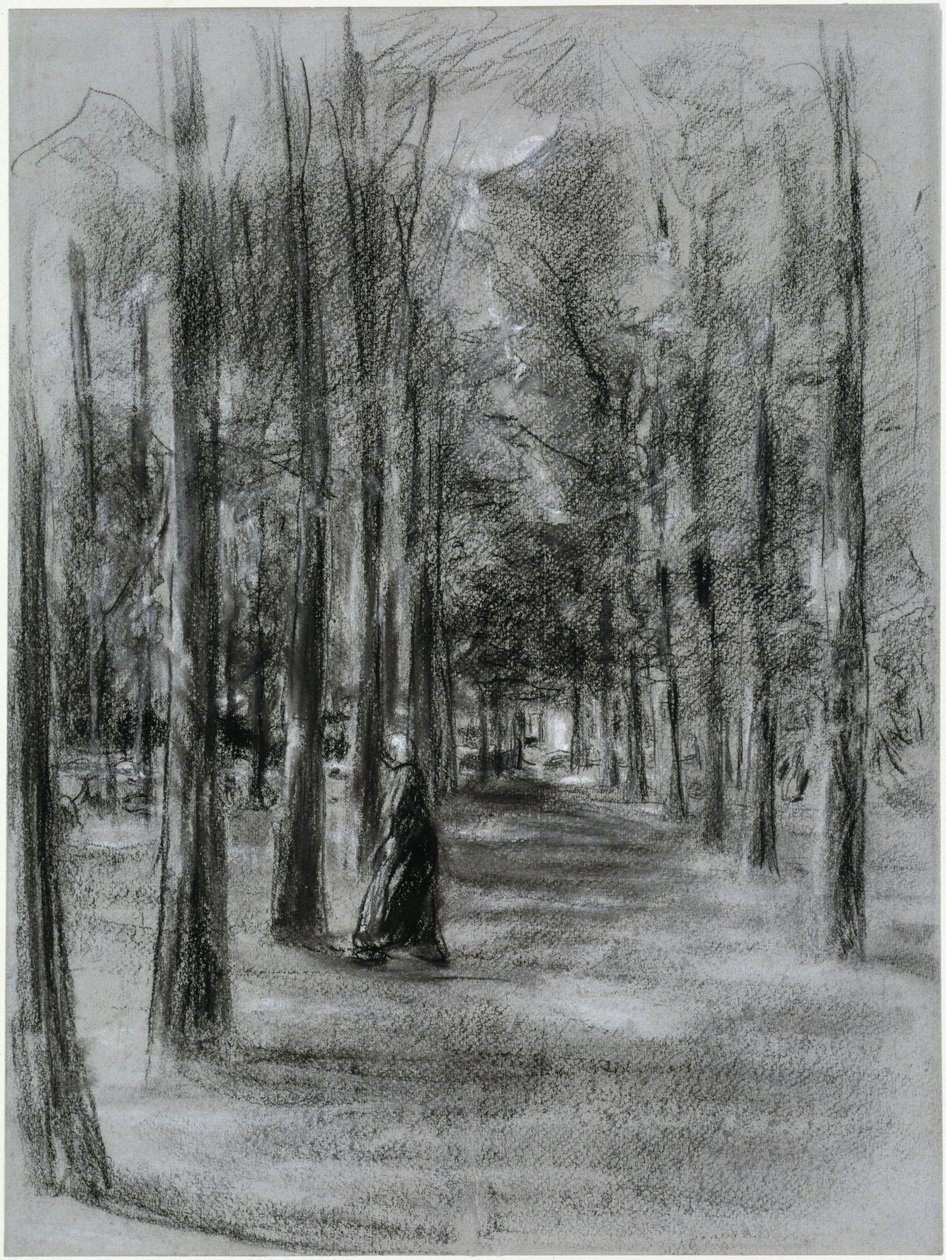 Allee in Laren door Max Liebermann