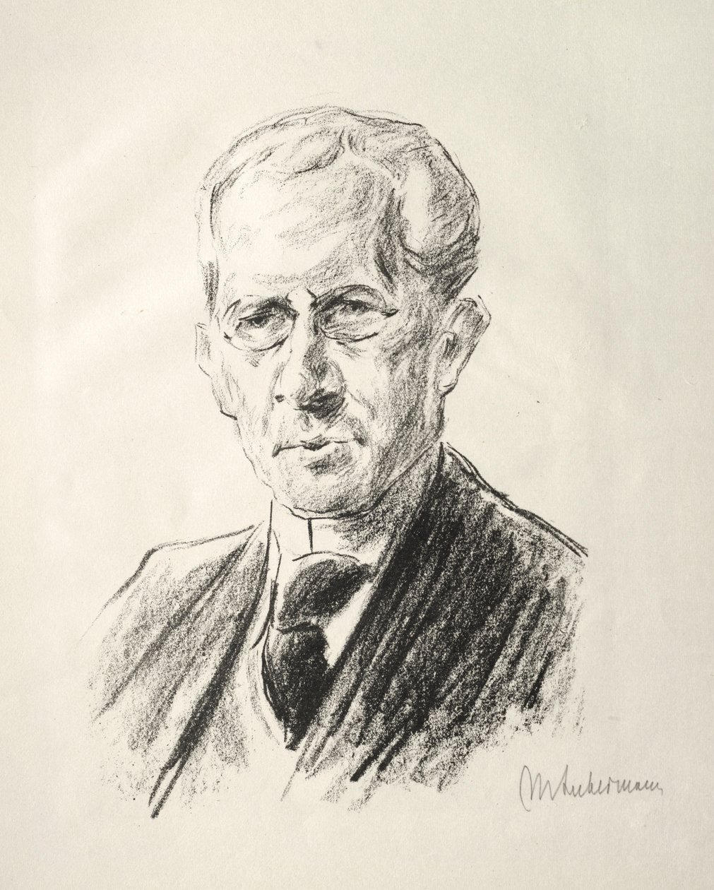 Arno Holz Mappe: Portret Arno Holz, 1923 door Max Liebermann