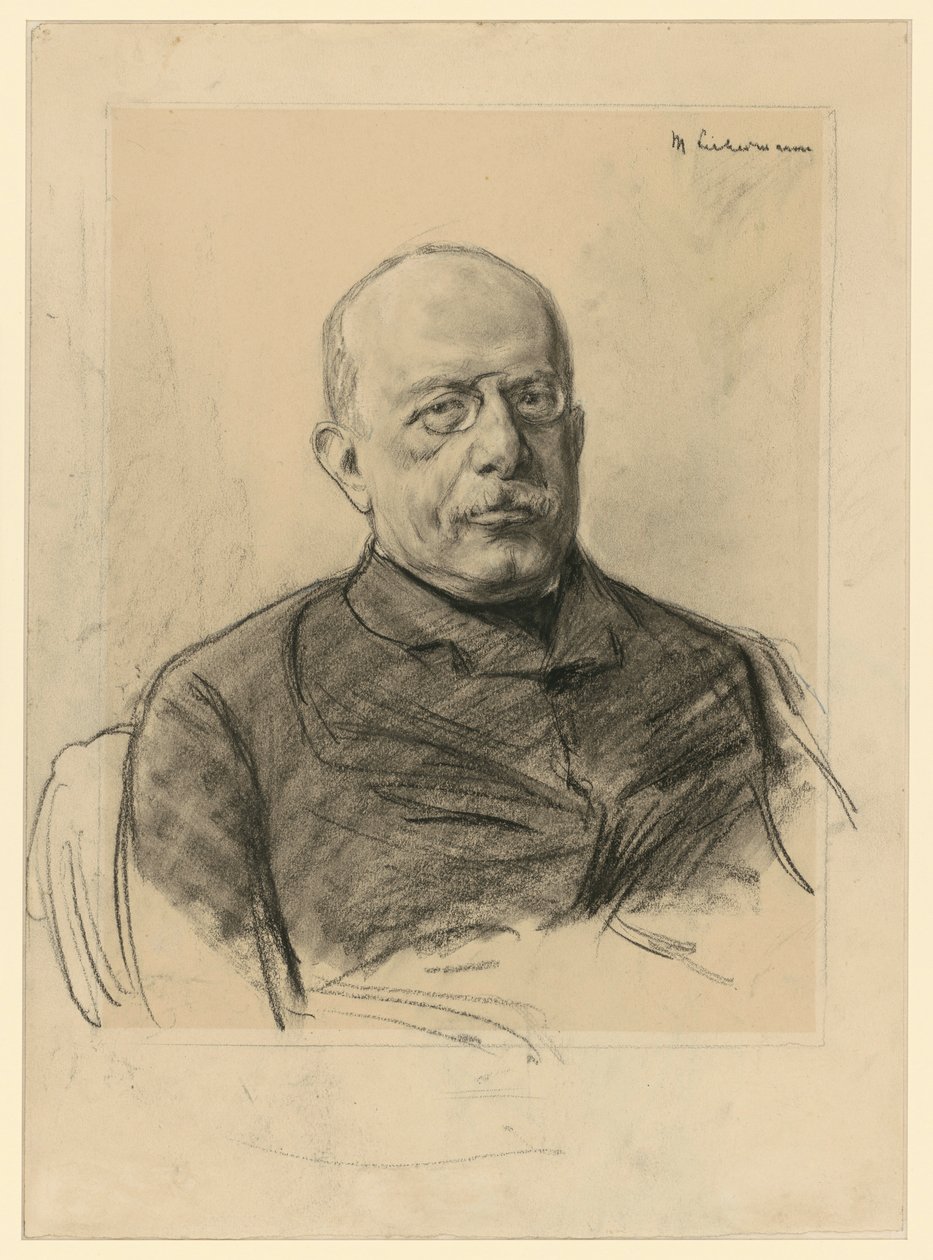 Portret van Friedrich Lippmann door Max Liebermann