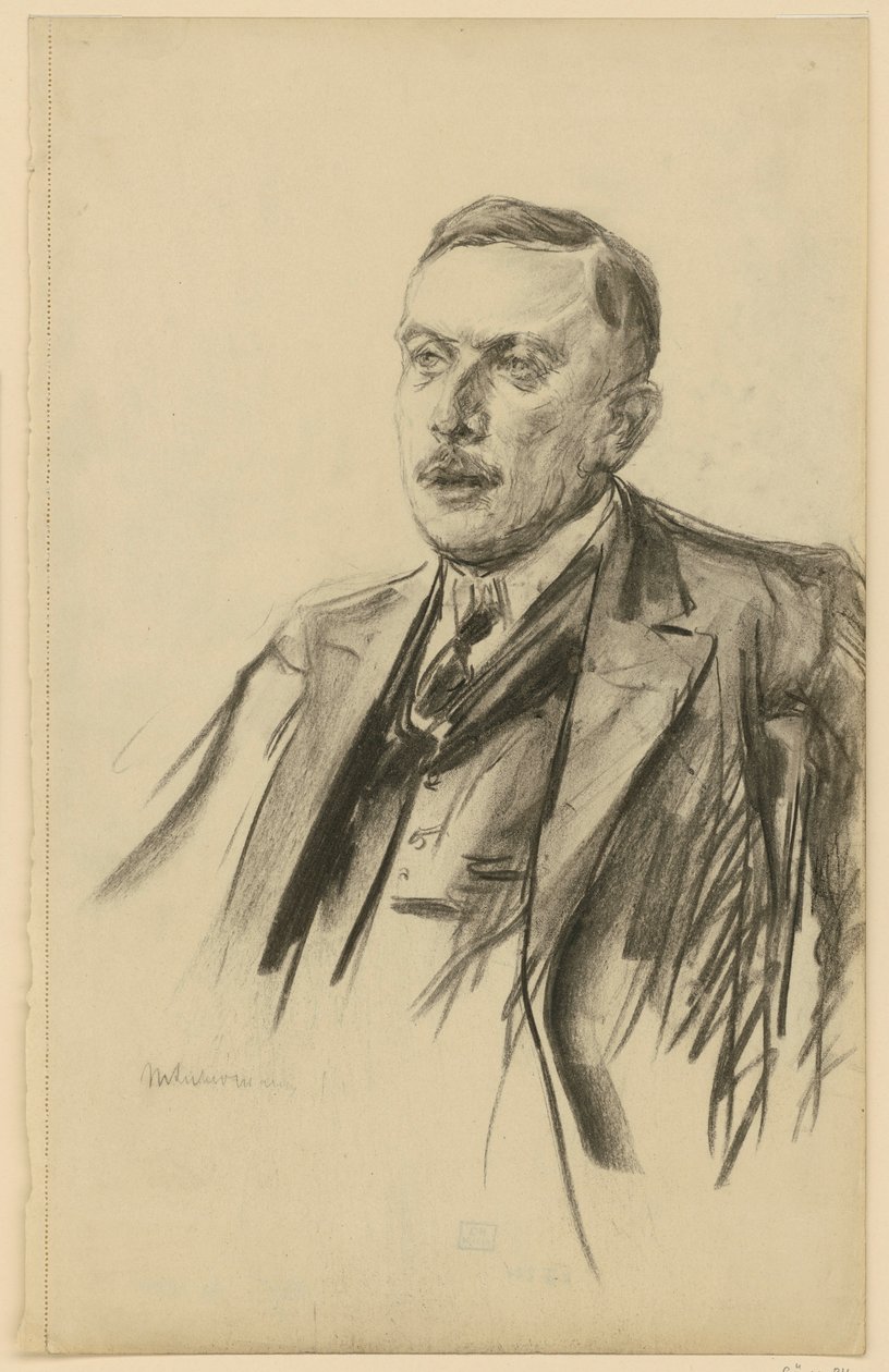 Portret van staatssecretaris Richard von Kühlmann door Max Liebermann