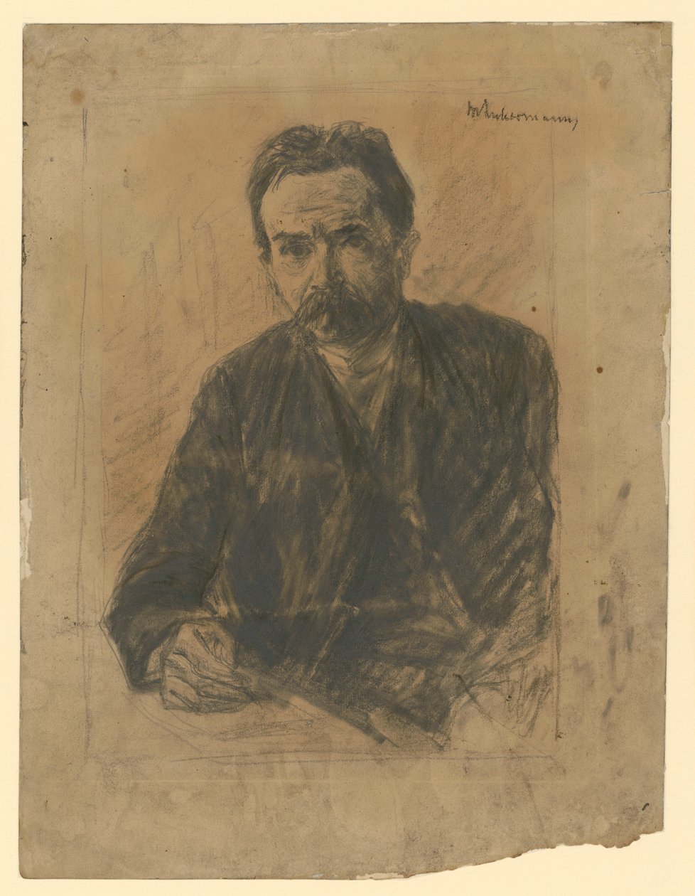 Portret van de dichter Eduard Grisebach door Max Liebermann