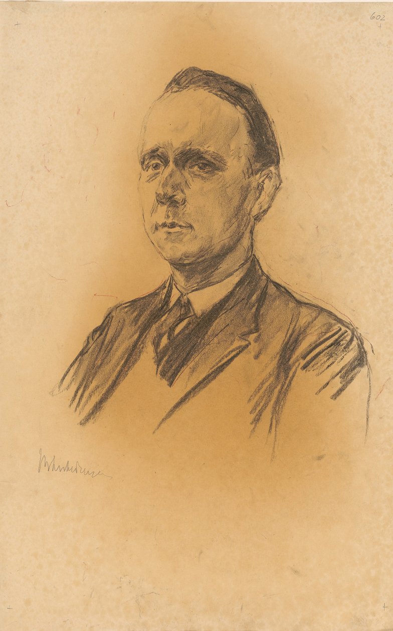 Portret van professor Werner Jäger door Max Liebermann