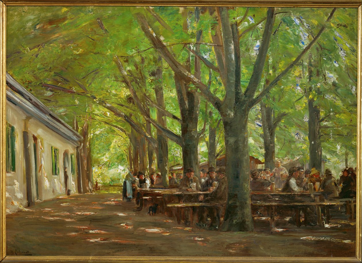 Landhuis bij Brannenburg (schilderij op doek) door Max Liebermann