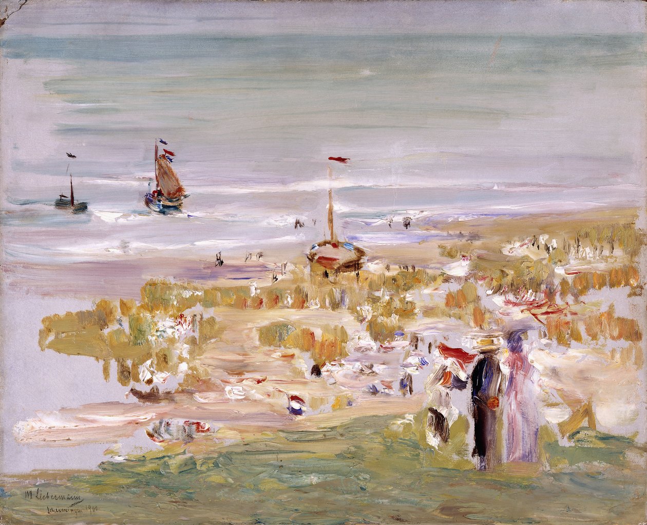 Het strand, Scheveningen, 1900 door Max Liebermann