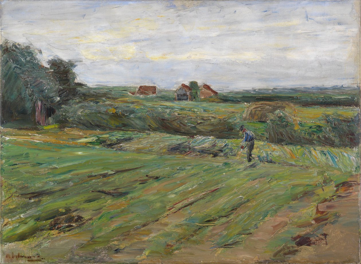 Oogstveld door Max Liebermann