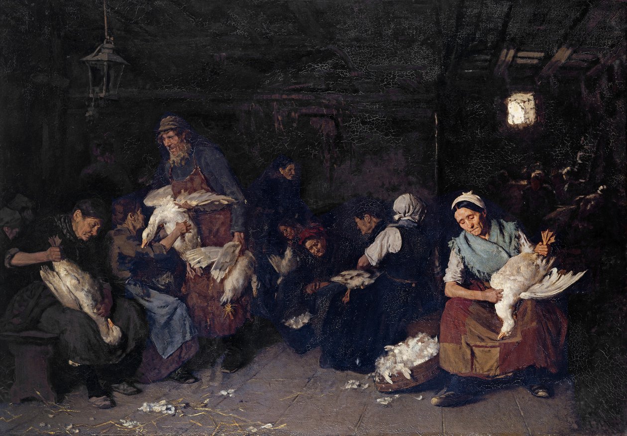 Vrouwen die ganzen plukken door Max Liebermann