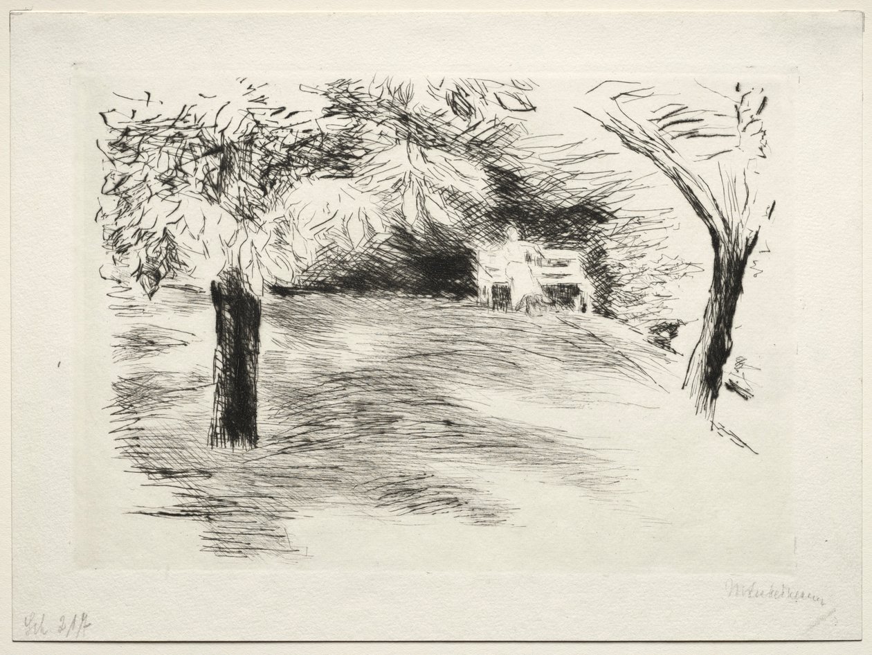 Tuin in Wannsee, Duitsland door Max Liebermann