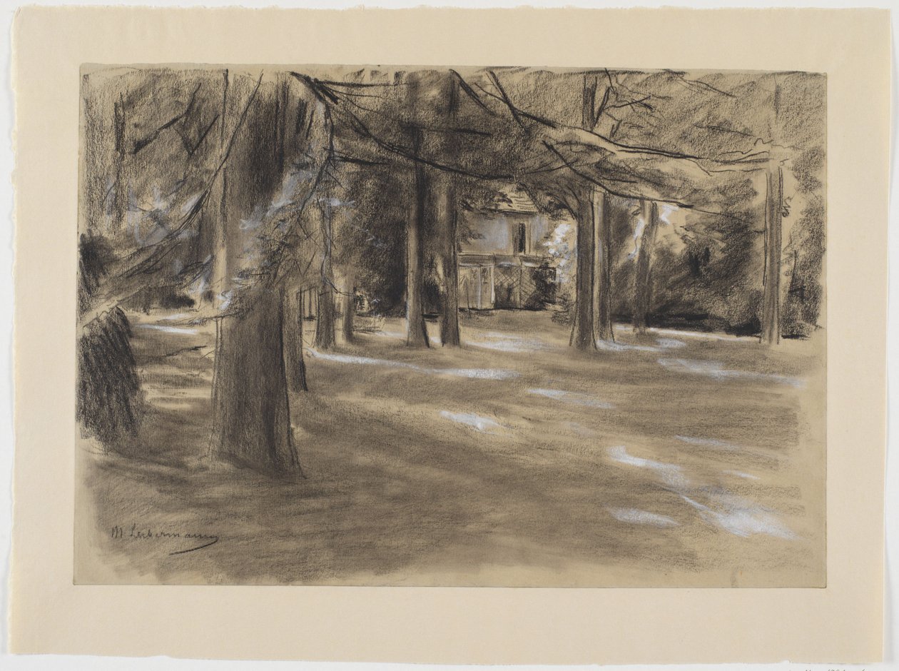Nederlands parklandschap met huis door Max Liebermann