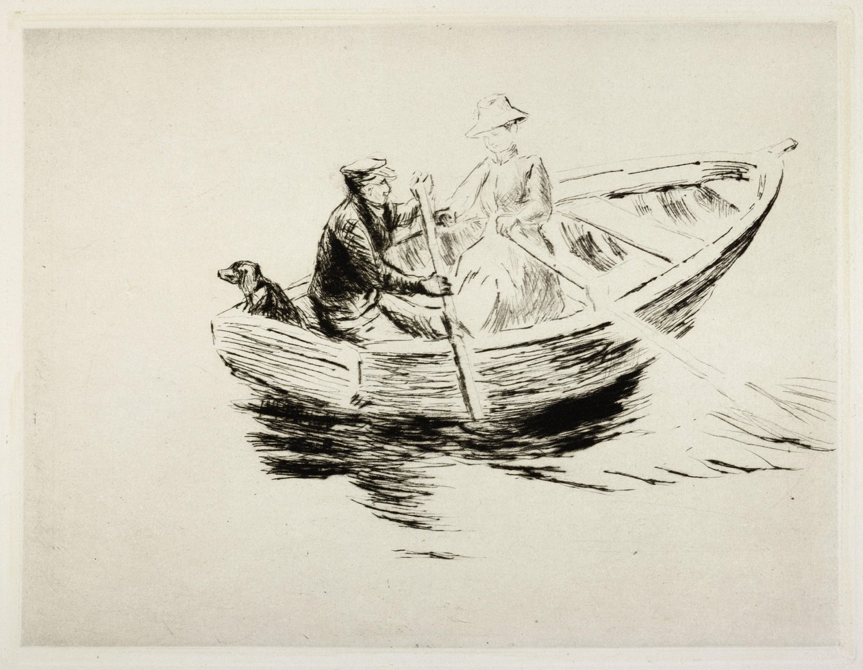 In de boot door Max Liebermann