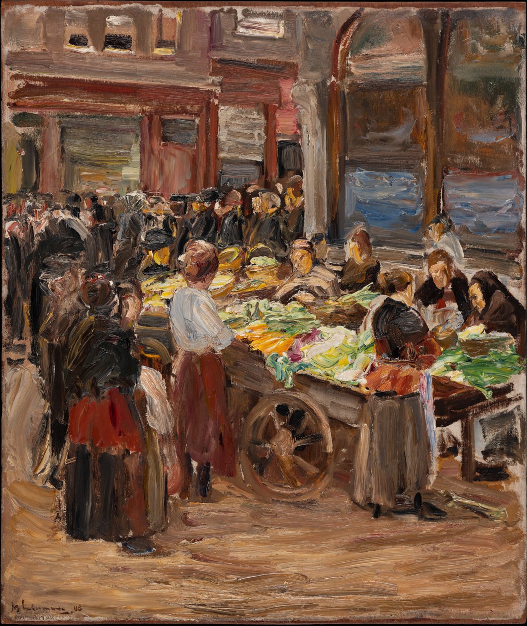 Joodse Straat in Amsterdam door Max Liebermann