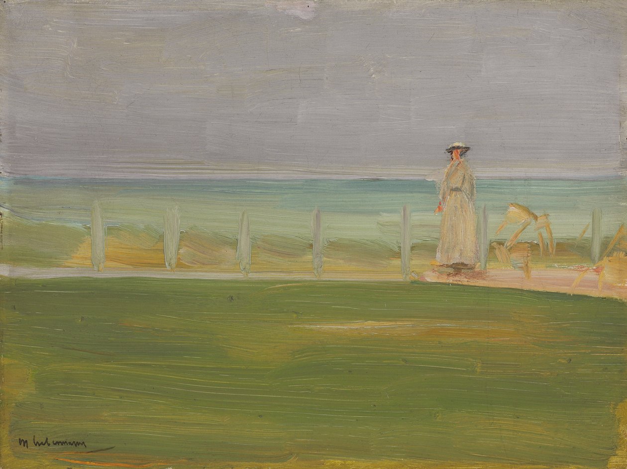 Dame op het strand, 1901 door Max Liebermann