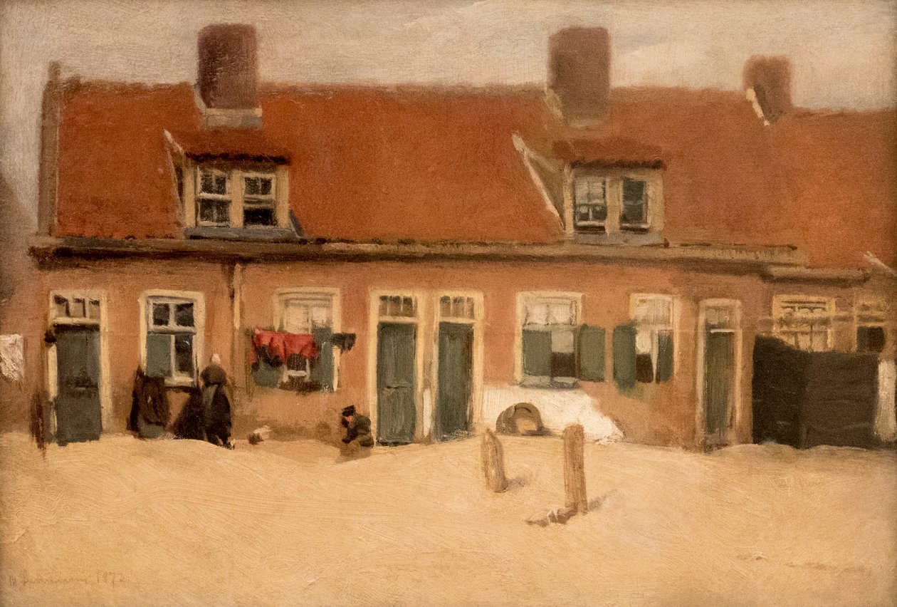 Max Liebermann, Oude huizen in Scheveningen, 1897, MGS-20160312-001 door Max Liebermann