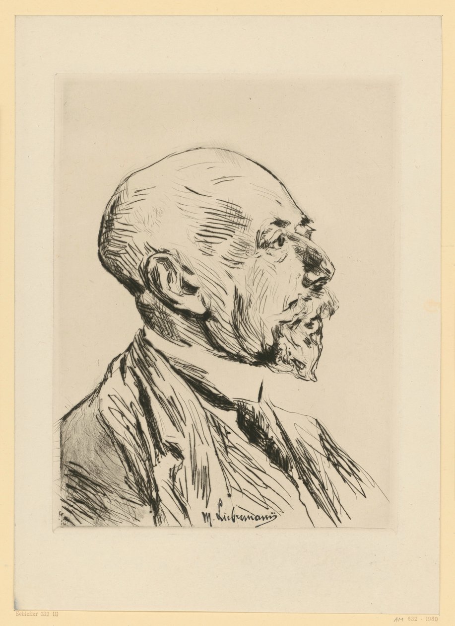 Portret van professor Adolph Goldschmidt door Max Liebermann