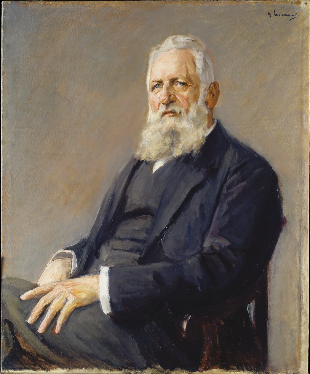 Portret van Franz Adickes, burgemeester van Frankfurt door Max Liebermann