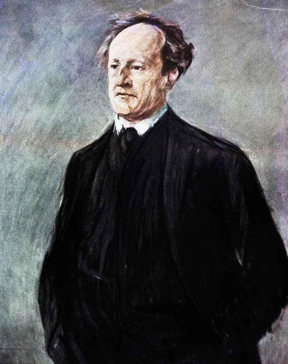 Portret van Gerhart Johann Robert Hauptmann (Obersalzbrunn, vandaag Szczawno-Zdroj1862 - Agnetendorf door Max Liebermann