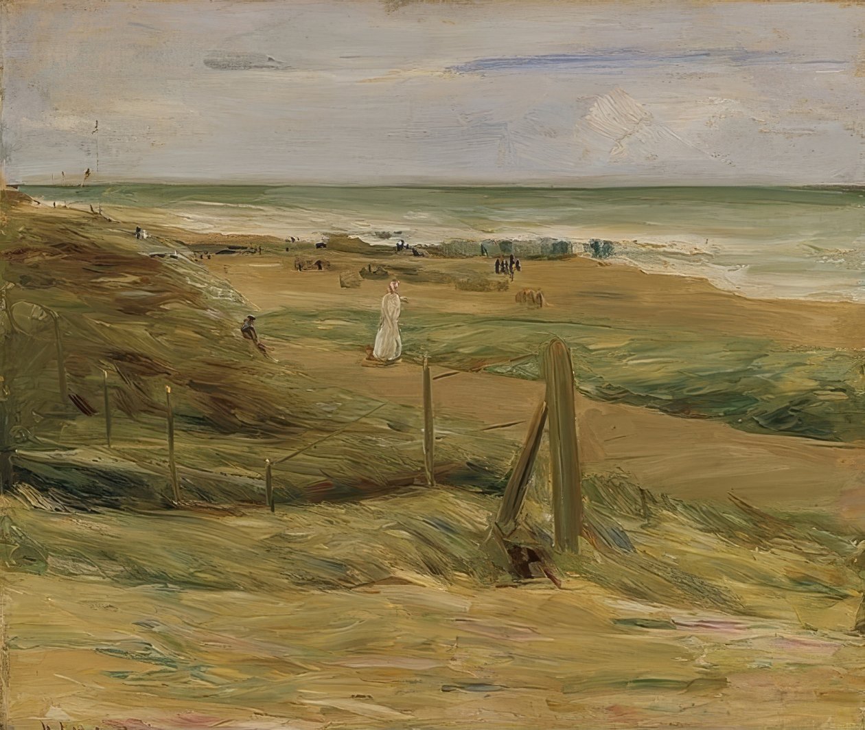 Wandeling in de duinen bij Noordwijk door Max Liebermann