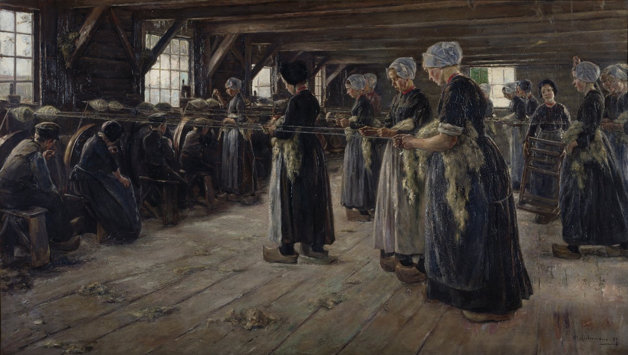 De vlasboerderij in Laren door Max Liebermann