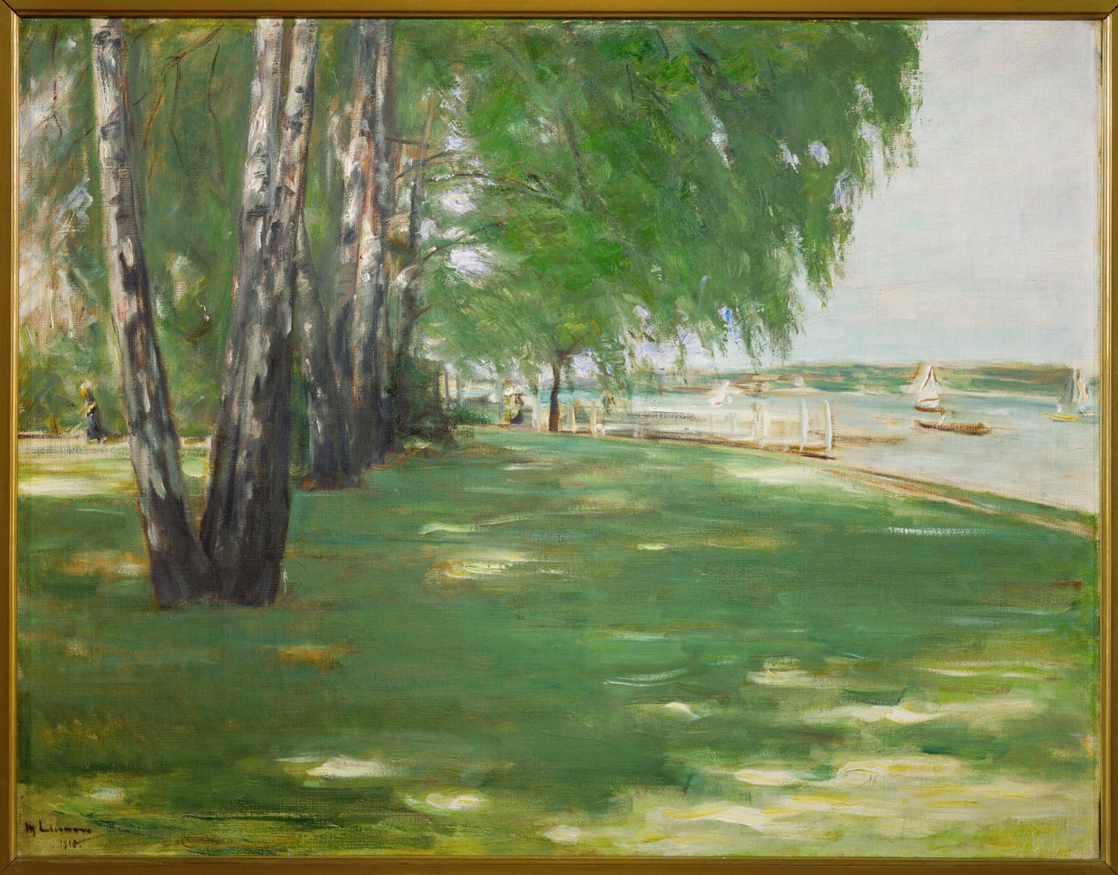 De tuin van de kunstenaar in Wannsee, Berlijn (olieverf op doek) door Max Liebermann